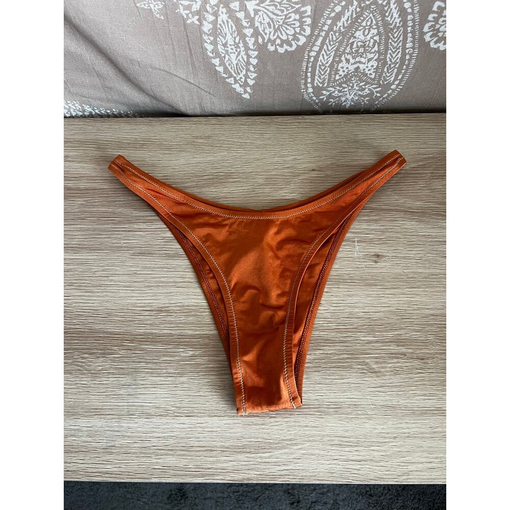 Reina Olga Orange Cheeky Bikini Bottoms